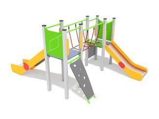 Set cu două turnuri cu tobogane pentru loc de joacă - BGL-00103 imagine principala