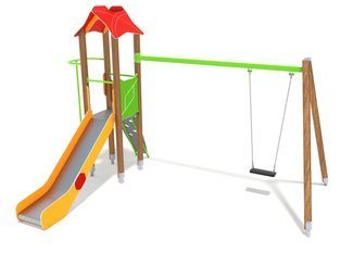 Turn cu tobogan pentru loc de joacă - BGL-00802 imagine principala