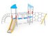 Set cu două turnuri cu tobogan pentru loc de joacă - BGL-1101 miniatura 1