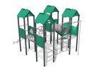 Set cu patru turnuri cu tobogan pentru loc de joacă - BGL-1106 RECYCLED imagine 2