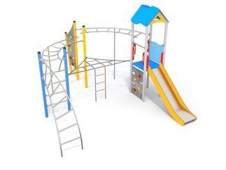 Set turnuri cu panou de cățărare pentru loc de joacă - BGL-1113 imagine principala