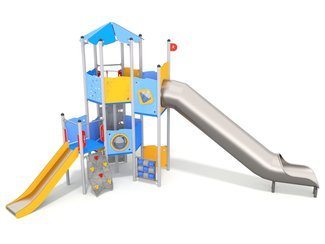 Set turnuri cu tobogan pentru loc de joacă - BGL-1120 imagine principala