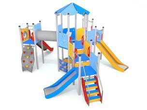 Set turnuri cu tobogane pentru loc de joacă - BGL-1134