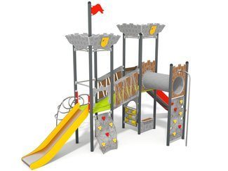 Set castel cu două turnuri pentru loc de joacă - BGL-1161 imagine principala