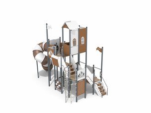 Set pentru loc de joacă cu turnuri și tobogane - BGL-1164-2-17II23-1E