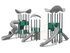 Set cu trei turnuri din materiale reciclate pentru loc de joacă - BGL-1212 RECYCLED miniatura 1