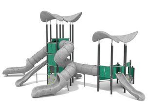 Set cu două turnuri pentru loc de joacă din materiale reciclate - BGL-1214 RECYCLED