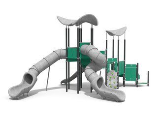 Set cu două turnuri pentru loc de joacă din materiale reciclate - BGL-1215 RECYCLED imagine principala