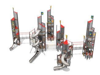 Set cu șase turnuri pentru loc de joacă - BGL-1410-1-9II24-1C imagine principala