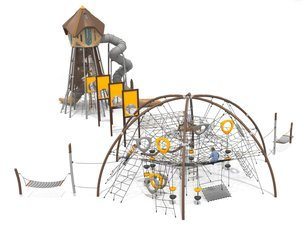 Turn cu structură de frânghii Netiglo pentru loc de joacă - BGL-1431-8-27XI23-1A