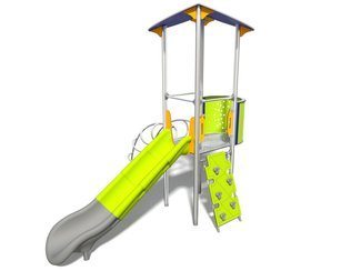 Tobogan cu scară pentru loc de joacă - BGL-1702 inox imagine principala