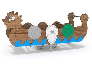 Balansoar pe arc corabie vikingă pentru loc de joacă - BGL-5033