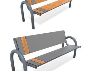 Bancă cu spătar pentru loc de joacă și parc - BGL-6028