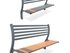Bancă modernă cu spătar pentru loc de joacă și parc - BGL-6029 miniatura 1