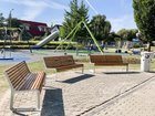 Bancă modernă cu spătar pentru loc de joacă și parc - BGL-6090 imagine 4