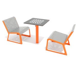 Șah urban din tablă perforată - BGL-6108