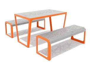 Bancă cu masă din oțel - BGL-6111