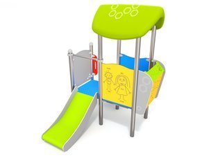 Căsuță pentru copii mici cu tobogan pentru loc de joacă - BGL-7110