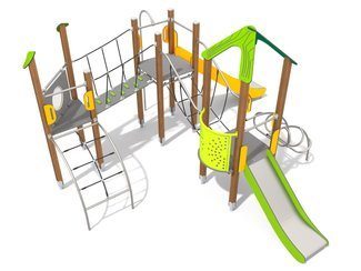 Set cu trei turnuri cu tobogan pentru loc de joacă - BGL-8020 imagine principala