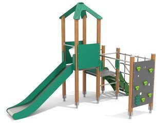 Set pentru loc de joacă cu tobogan din materiale reciclate - BGL-8025 RECYCLED imagine principala