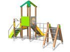 Căsuță cu tobogan și panou de cățărare pentru loc de joacă - BGL-8065 imagine 5