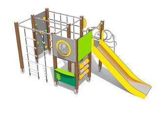 Structură de cățărare tip junglă cu tobogan pentru loc de joacă - BGL-8067 imagine principala