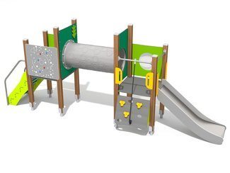 Set cu două turnuri cu tunel pentru loc de joacă - BGL-8068 imagine principala