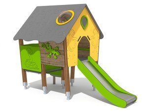 Căsuță cu tobogan pentru loc de joacă - BGL-8078