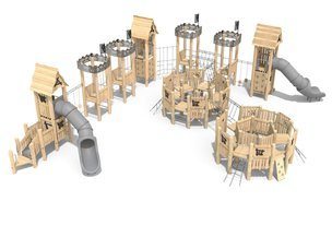 Set mare pentru loc de joacă din salcâm - BGL-81-2-14XI23-1A