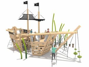 Vapor din lemn pentru loc de joacă - BGL-8190-8-29III24-1A