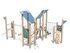 Set de joacă cu patru turnuri din lemn de salcâm cu tobogane pentru loc de joacă - BGL-8364 miniatura 1