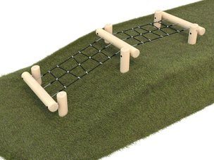 Traseu de aventură structură de frânghii din salcâm pentru pantă - BGL-8404