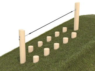 Traseu de aventură structură de frânghii din salcâm pentru pantă - BGL-8405 imagine principala