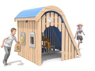 Șerif - căsuță pentru loc de joacă din salcâm - BGL-8456 imagine principala