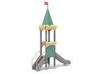 Castel cu un turn pentru loc de joacă cu tobogan - BGL-8601 imagine 5
