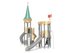 Castel cu două turnuri pentru loc de joacă cu tobogane - BGL-8607 miniatura 2