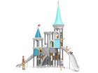 Castel cu două turnuri pentru loc de joacă cu tobogane - BGL-8614 imagine 5