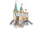 Castel cu trei turnuri pentru loc de joacă cu tobogane - BGL-8615 imagine 6