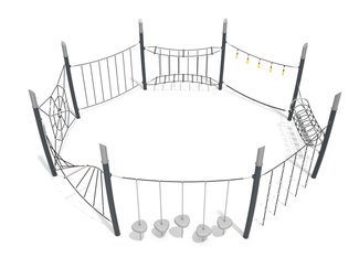 Structură de frânghii pentru loc de joacă din materiale reciclate - BGL-9076 RECYCLED imagine principala