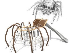 Structură Păianjen cu tobogan pentru loc de joacă - BGL-9302