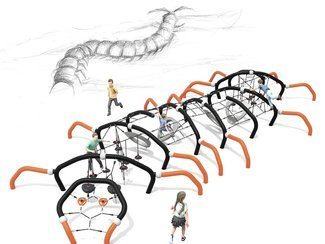 Cursă cu obstacole Scolopendra pentru loc de joacă - BGL-9305 imagine principala