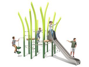 Set de aventură ierburi cu tobogan pentru loc de joacă - BGL-9404