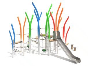 Structură de frânghii colorată pentru loc de joacă - BGL-9405 MOD