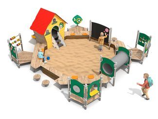 Set pentru loc de joacă cu groapă de nisip Treflik - BGL-T1008 imagine principala