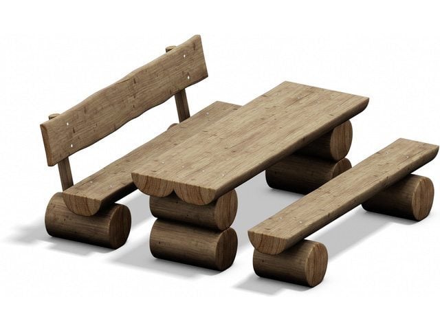 Set de banci cu masa Rustic