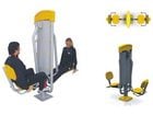 Aparat de fitness cu panou publicitar LKCFR0696