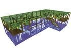 Labirint modular cu etaj din panouri LKMPS3359L