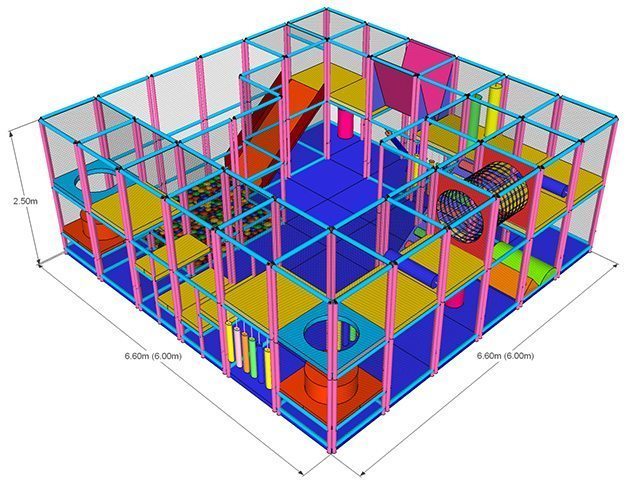 Labirint modular cu etaj LKMPS3666