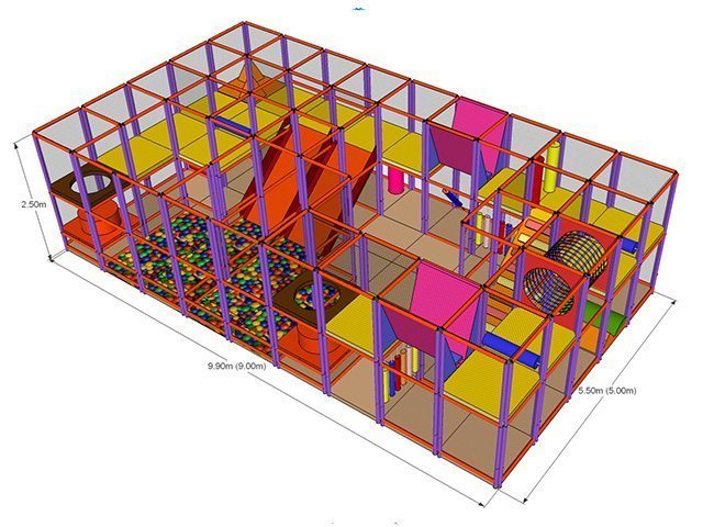 Labirint modular cu etaj LKMPS4559
