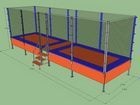 Saltea elastica profesionala cu gard imprejmuitor LKTR2B